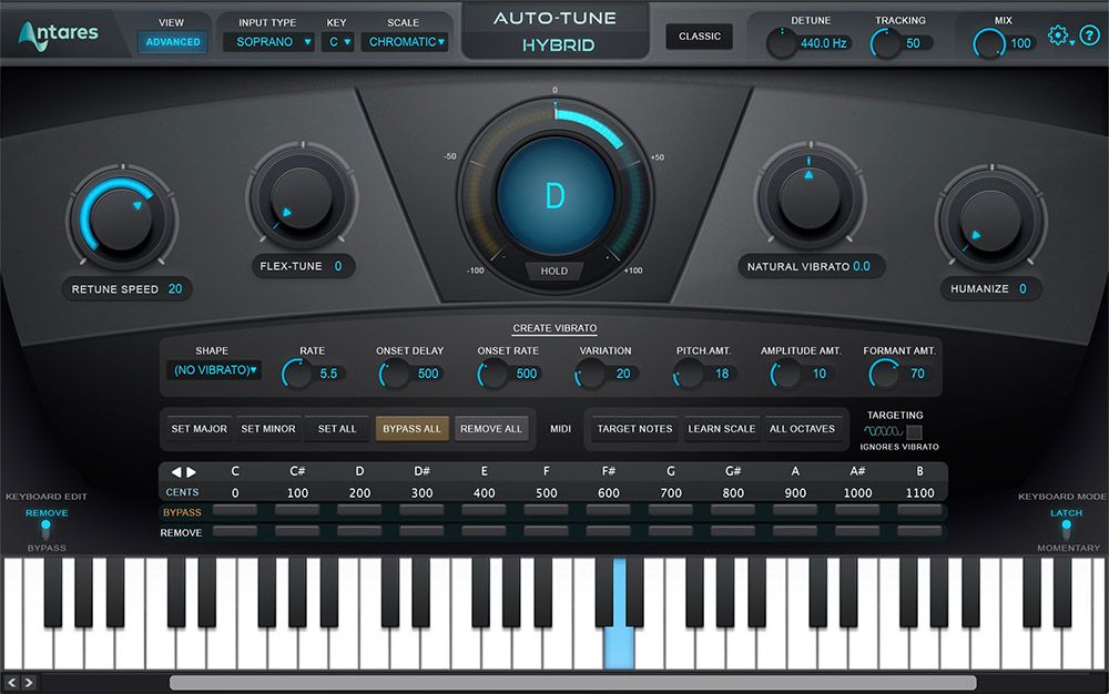 Antares AutoTune Hybrid interface