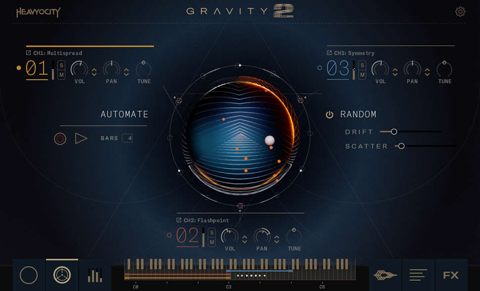 Heavyocity Gravity 2 interface