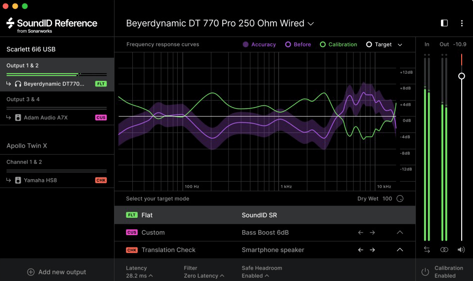Sonarworks SoundID Reference for Headphones interface