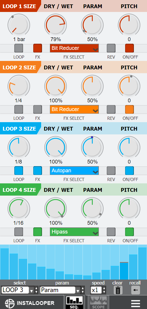 Audio Blast InstaLooper 3 interface