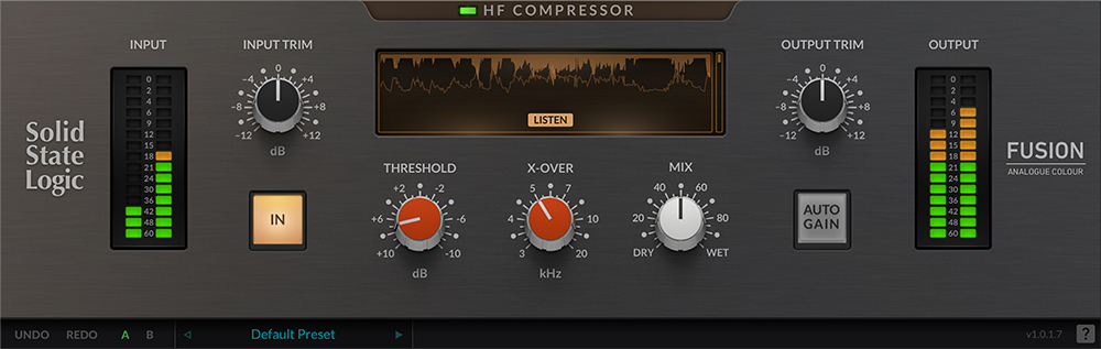 Solid State Logic SSL Fusion HF Compressor interface