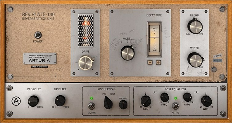 Arturia Rev PLATE-140 interface