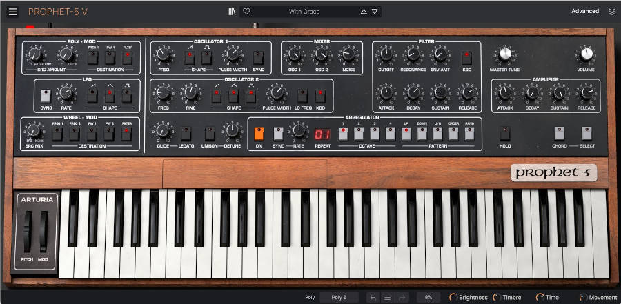 Arturia Prophet V interface