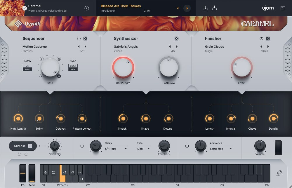 UJAM Usynth Caramel interface
