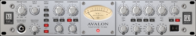 Universal Audio Avalon VT-737 Tube Channel Strip interface