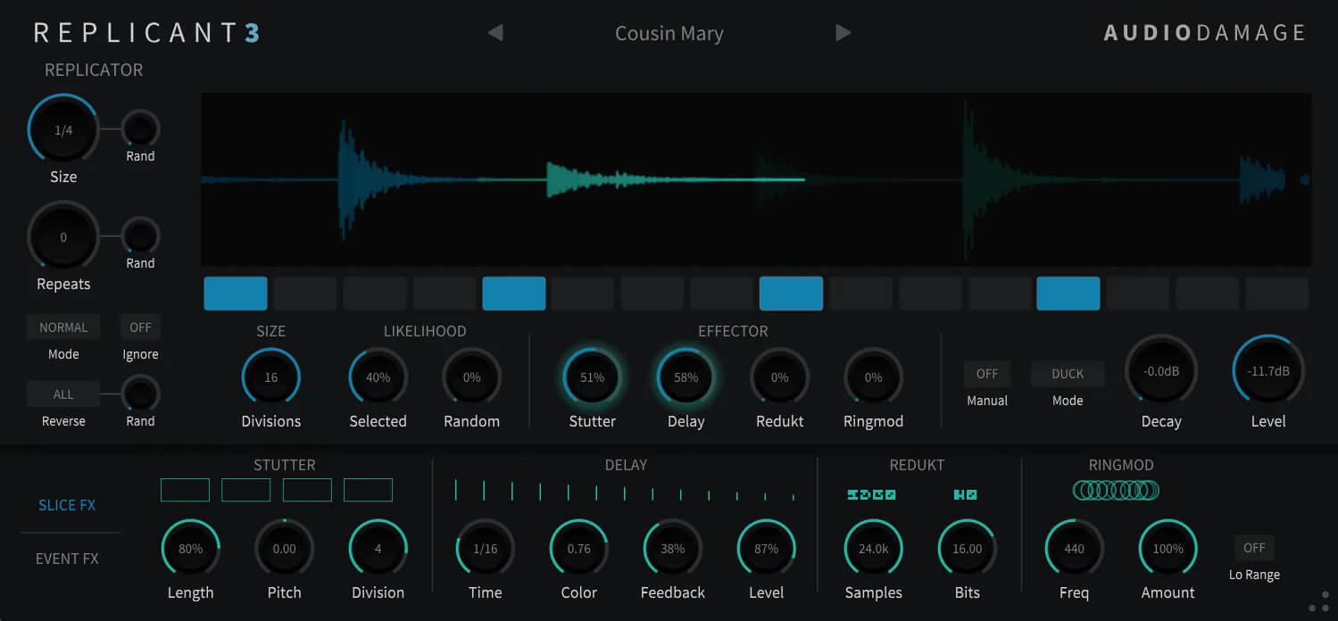 Audio Damage Replicant 3 interface