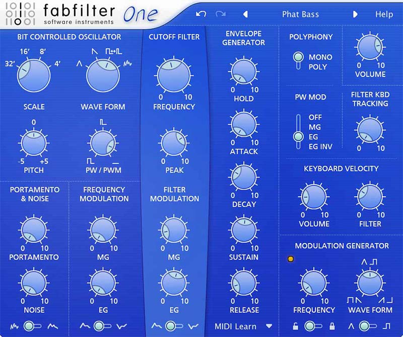 FabFilter One interface