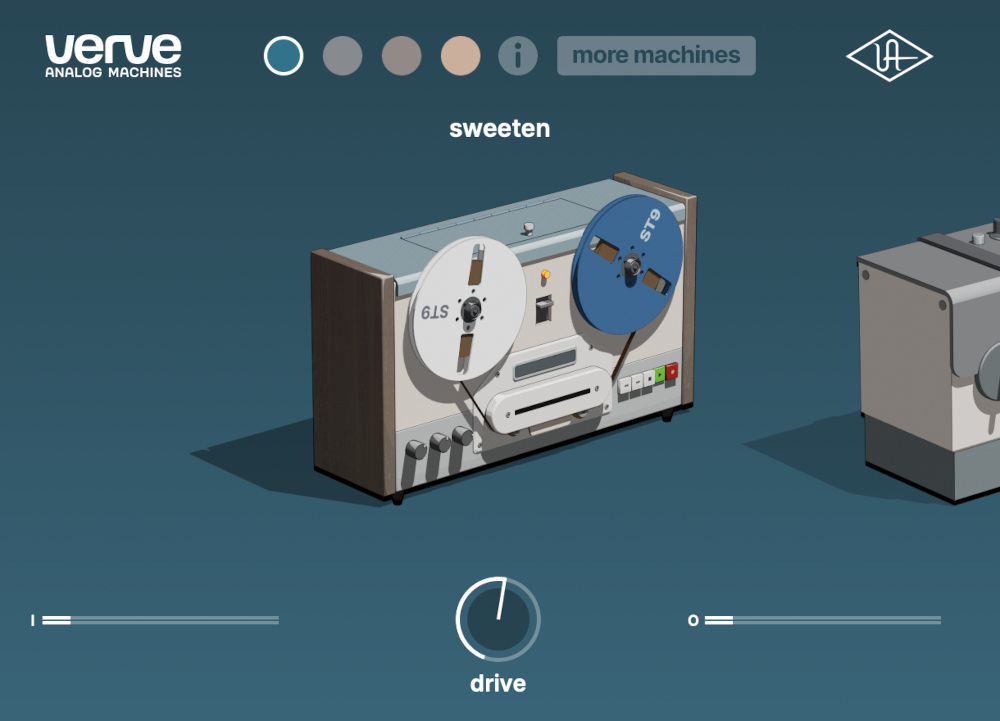 Universal Audio Verve Analog Machines Essentials interface