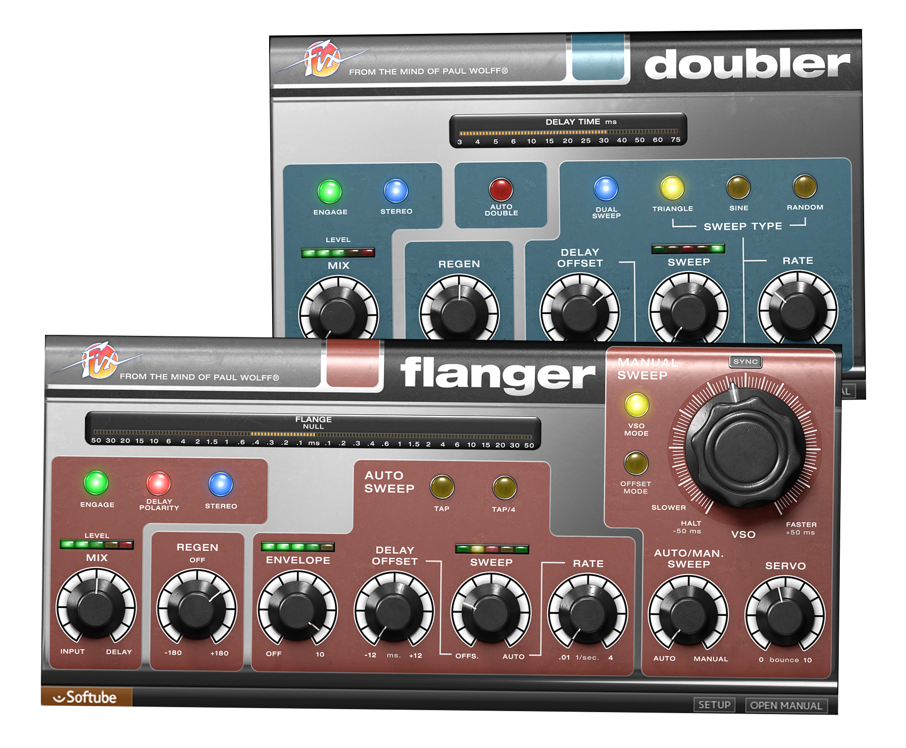 Softube Fix Flanger and Doubler interface
