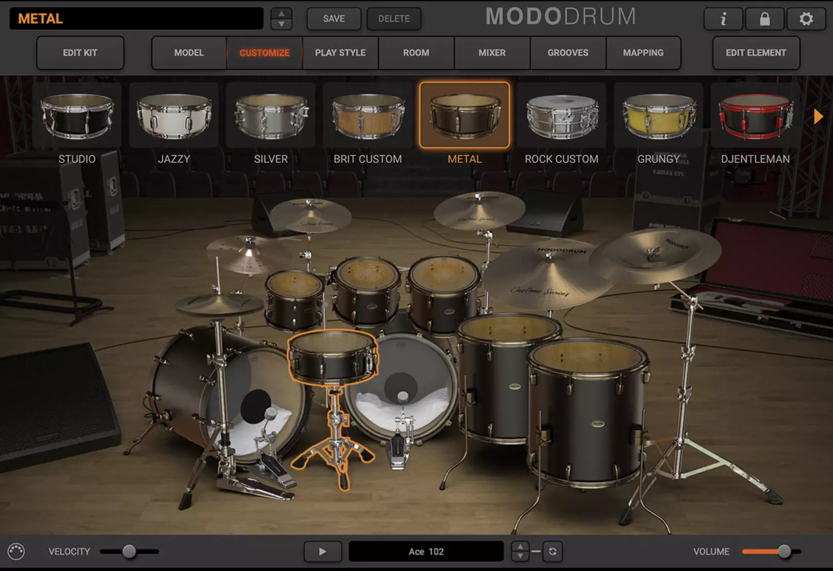 IK Multimedia MODO DRUM Kit - Metal interface