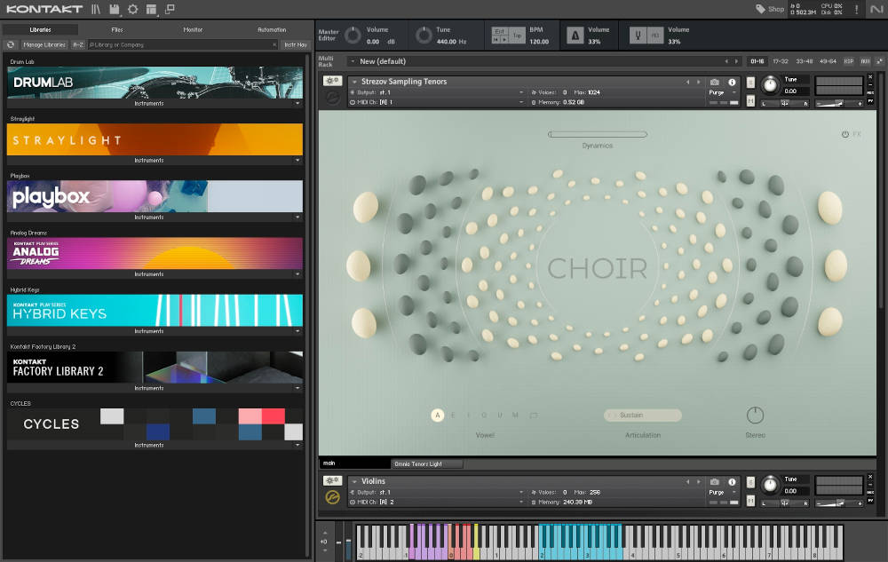 Native Instruments Kontakt 7 interface