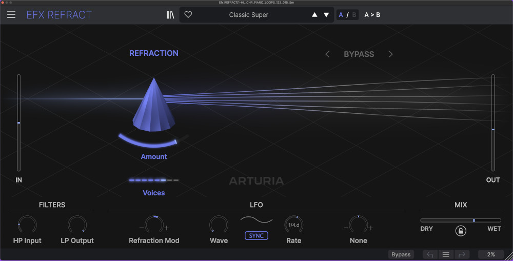 Arturia Efx REFRACT interface