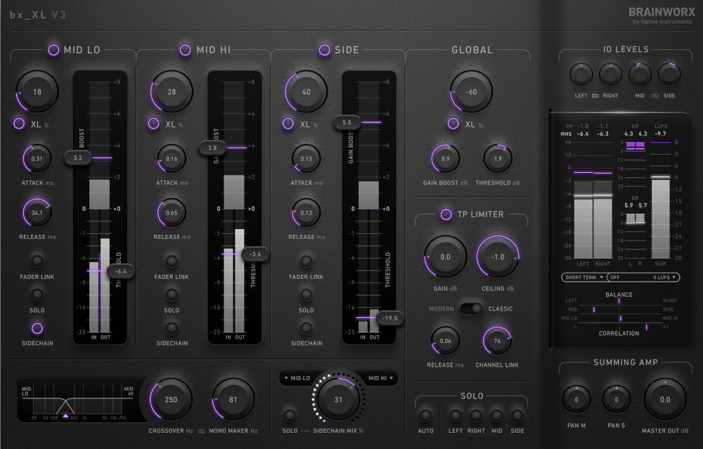 Brainworx bx_XL V3 interface