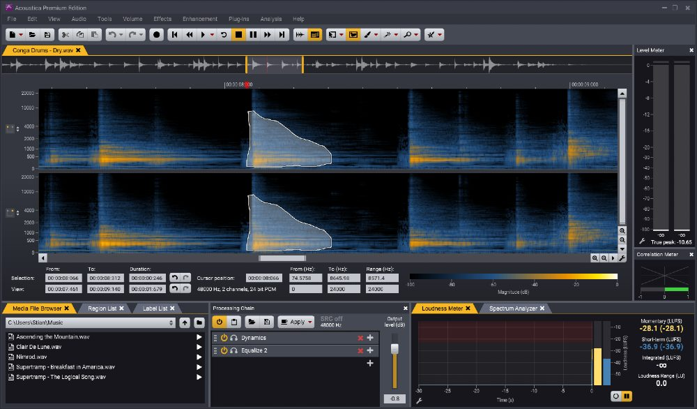Acon Digital Acoustica Post Production Suite interface