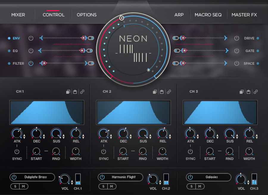 Heavyocity Mosaic Neon interface