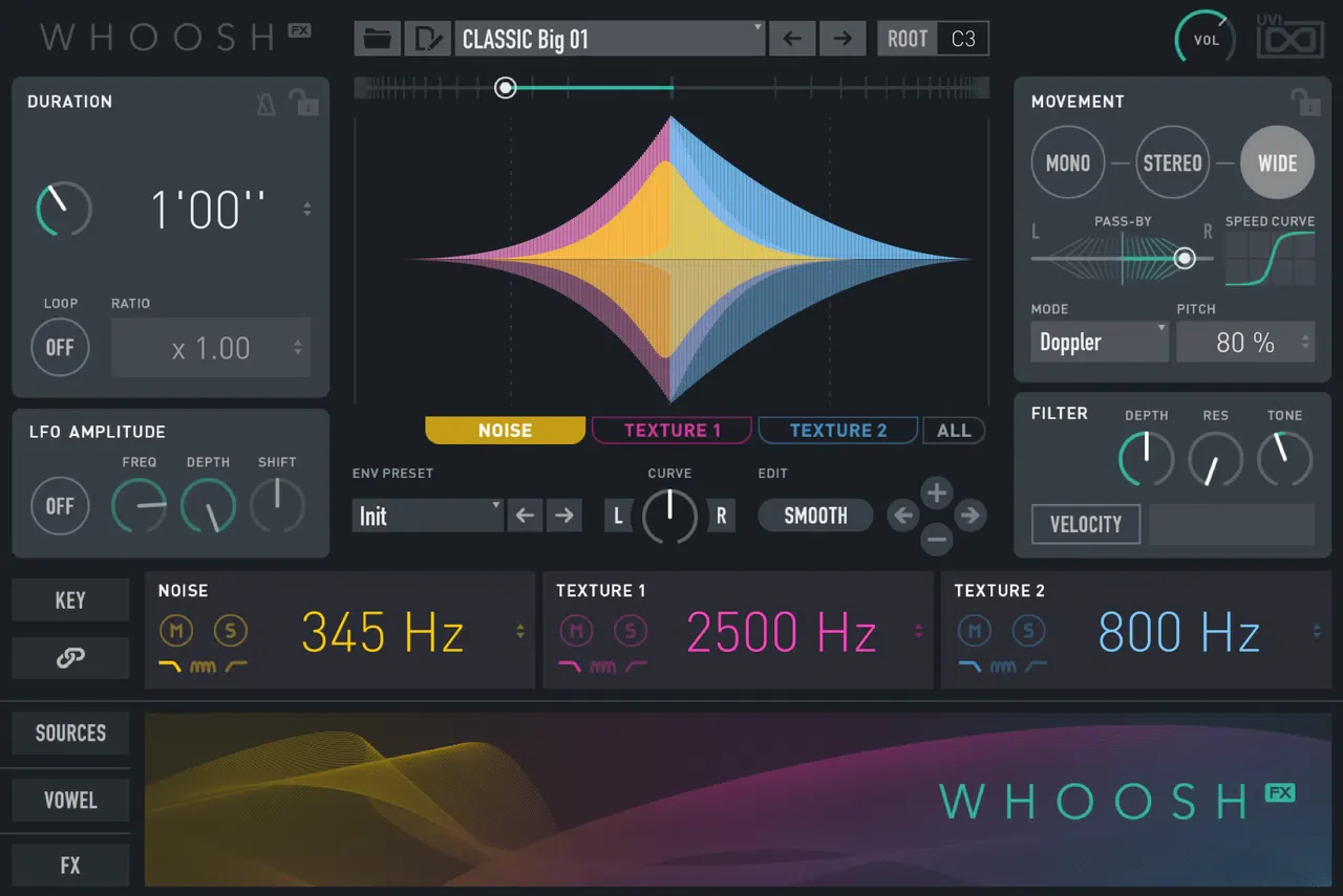 UVI Whoosh FX interface